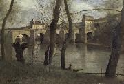 Corot Camille The bridge of Mantes oil